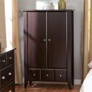 Small Wardrobe Armoire | Mocha