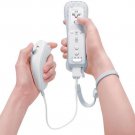 NEW White Remote + Nunchuck Controller + Soft Case set For Nintendo Wii Game (WHITE)