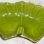 California Pottery Side Bowl Lazy Susan Carousel, Green w/Gold  G 20, Small Chip