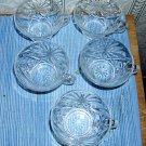 Set of Five Anchor Hocking EAPG Oatmeal Punch Cups