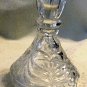 Vintage Crystal Candlestick Floral Cup, Foliage Pattern on Base