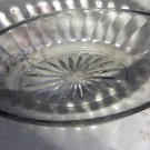 Vintage Oval Boat Dish w/ Paneled Sides & Double Handles, Relish Olives Pickles
