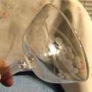 Grey Cut Crystal Champagne Glass with Greek Column Stem