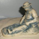 "Going Fishing"  Limited Ed. Numbered Figurine, by Georgia Marble, #716 of  3000