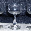 3 Stemmed Clear Cordial Liquor Limoncello Glasses, Pretty Stems