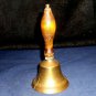 Antique Brass Handbell / Teacher's Bell, Wooden Handle, Nice Patina