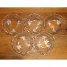 Five Vintage Grape Cluster Dessert Bowls
