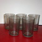 Five Vintage Juice Glasses
