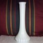 Ribbed Milk Glass Fat Bottom Vase