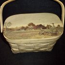 Vintage Decoupaged Basket Purse