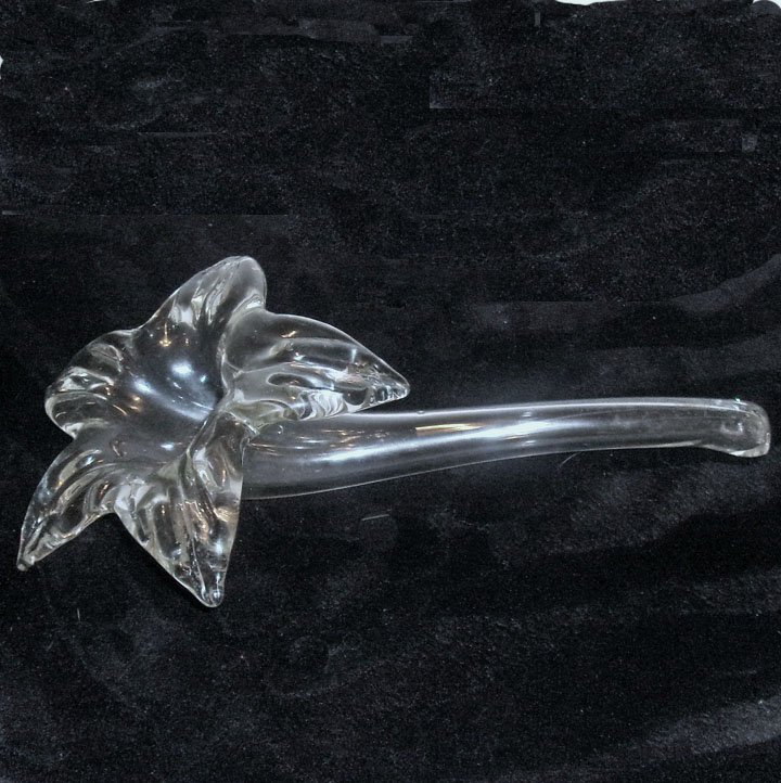 Murano Blown Glass Lily Vase