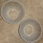Two Crystal Finely Ribbed Vintage Bowls
