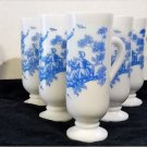 6 Vintage Avon Milk Glass Demitasse Cups
