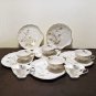 Lefton Wheat Pattern Snack Plates and Cups
