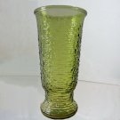 Large Mid Century Green Glass Vase