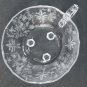 Fostoria Needle Etched Baroque One Handled Flared BonBon Bowl, Chintz Pattern