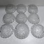 9 Vintage Bubble Clear Pattern Dessert Bowls