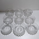 9 Vintage Bubble Clear Pattern Dessert Bowls