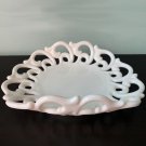 Fostoria Lacy Milk Glass Fruit Bowl