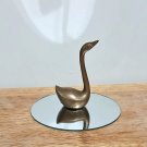 Brass Swan on Disply Mirror