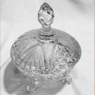 Lead Crystal Candy Bowl w/Lid