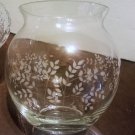 Etched Flown Glass Cookie / Candy Jar