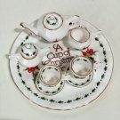 "A Cup of Christmas Tea" 9 Pc. Miniature Tea Set "A Cup of Christmas Tea" 9 Pc. Miniature Tea Set