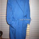 POLO RALPH LAUREN MEN COTTON BATH ROBE KIMONO SAUNA SPA WRAP BLUE PLAID CHECKS S/M