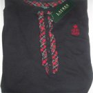NWT POLO RALPH LAUREN WOWEN TARTAN TRIMMED RUFFLED PAJAMA HENLEY TOP ONLY L