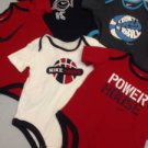 $48 NIKE BASKETBALL INFANT BABY BOY GIRL BODYSUIT SHIRTS 5 PC SET RED BLUE 6-9M
