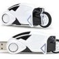 NEW TRON LEGACY KEVIN FLYNN LIGHT CYCLE 8GB USB 2.0 FLASH DRIVE W/BLUE LED WHITE COLORED