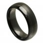 8CC314-TY21 Black Ceramic Domed High Polish w/ Brushed Center Comfort Fit Band