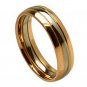 6TM268-TY0 Titanium Two-toned Rose Gold Plated Sides Comfort Fit Wedding Band