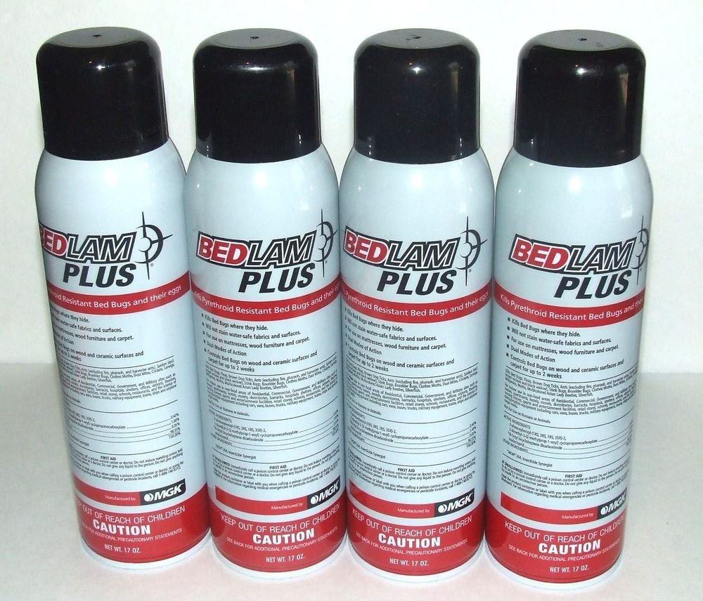 4 cans BEDLAM PLUS bed bug spray kills resistant bedbugs eggs mattress Bedlam Spray For Bed Bugs Review