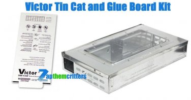 Mouse Trap Kit - 3 Victor Tin Cat Traps With 72 Victor M309 Glue Boards ...