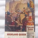 1963 Postcard Highland Queen Scotch Whisky Edinburgh Castle