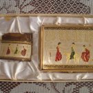 Vintage Atlas Lite Set Lighter and Cigarette Case with Box