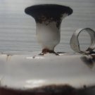 Vintage Iron Candle Holder Base plate Finger Ring
