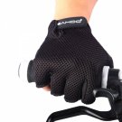Snail Fingerless Bicycle Gloves Black Large