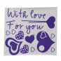 Heart Vinyl Wall Decor Dot Stickers Purple Pink