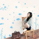 Sea world Fish Vinyl Removable Kid's Room Decor Wall Stickers Decal Mural Blue