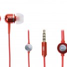 BassBuds Red High Performance Luxury in-ear Headphones with Handsfree Mic and MP3/Call Controller
