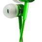 BassBuds Green High Performance Luxury in-ear Headphones with Handsfree Mic MP3/Call Controller.