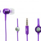 BassBuds Purple High Performance Luxury in-ear Headphones with Handsfree Mic and MP3/Call Controller
