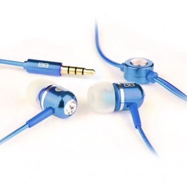 BassBuds Light Blue High Performance Luxury in-ear Headphones