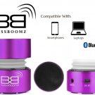 BassBooz Purple Portable Bluetooth Speaker with built in High Performance Li-on Rechargeable Battery
