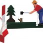 Man Chopping Wood Folk Art Whirligig ECR-CHOP
