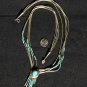 Liquid Silver and Turquoise Teardrop Dangle Pendant #033