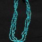 Three Strand Turquoise Small Nugget Necklace Choker #034
