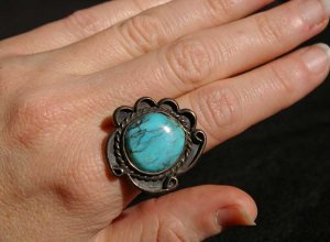 Turquoise Nugget Ring #036